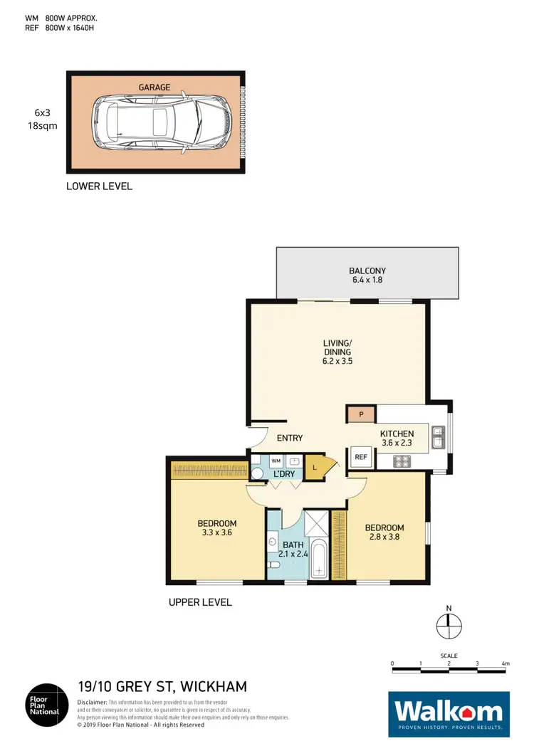 Floorplan of Homely apartment listing, 19/10 Grey Street, Wickham NSW 2293