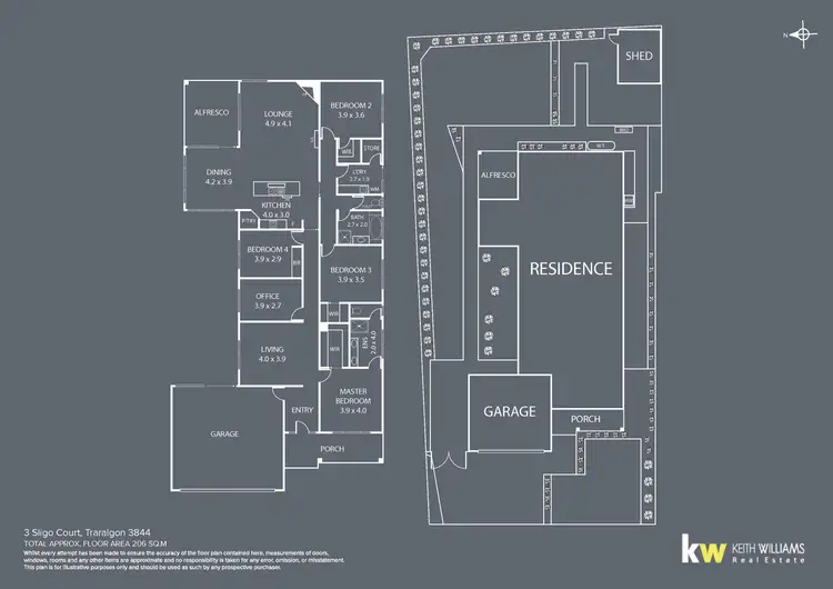 Floorplan of Homely house listing, 3 Sligo Court, Traralgon VIC 3844