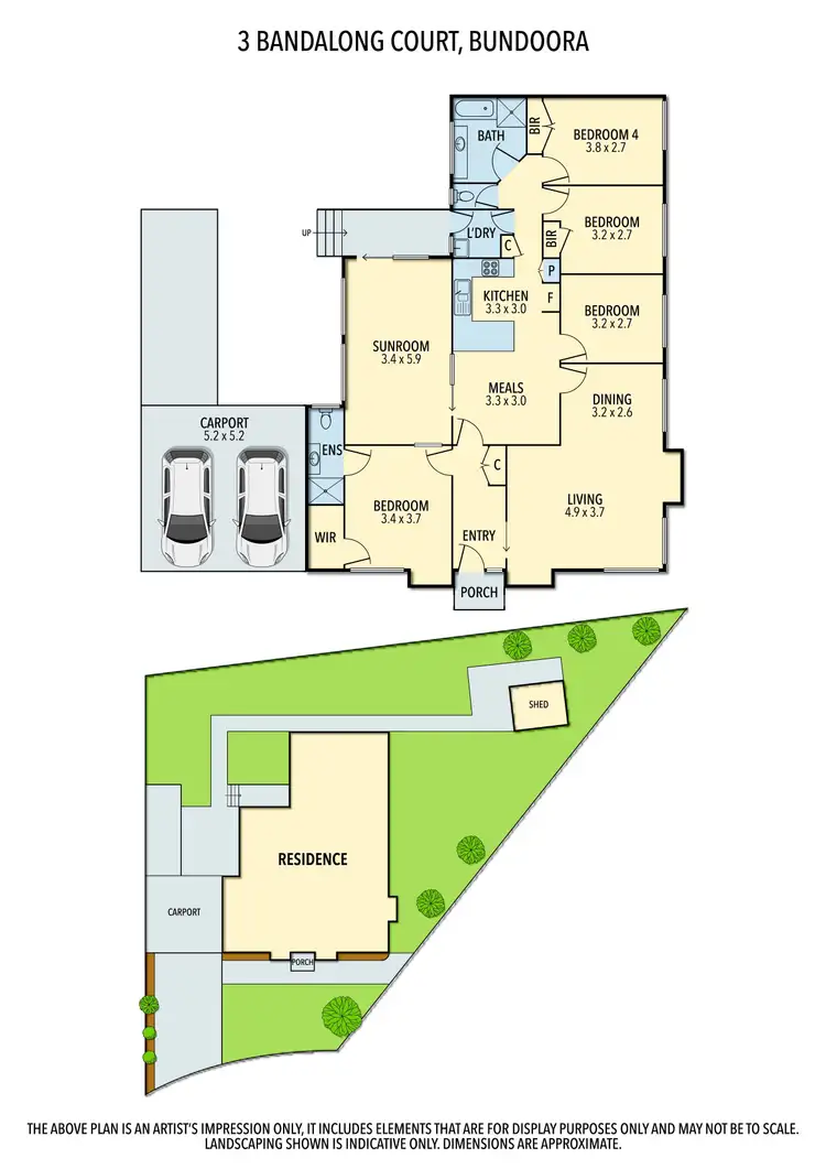Floorplan of Homely house listing, 3 Bandalong Court, Bundoora VIC 3083