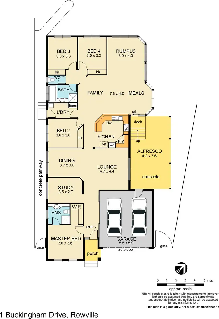 Floorplan of Homely house listing, 1 Buckingham Drive, Rowville VIC 3178