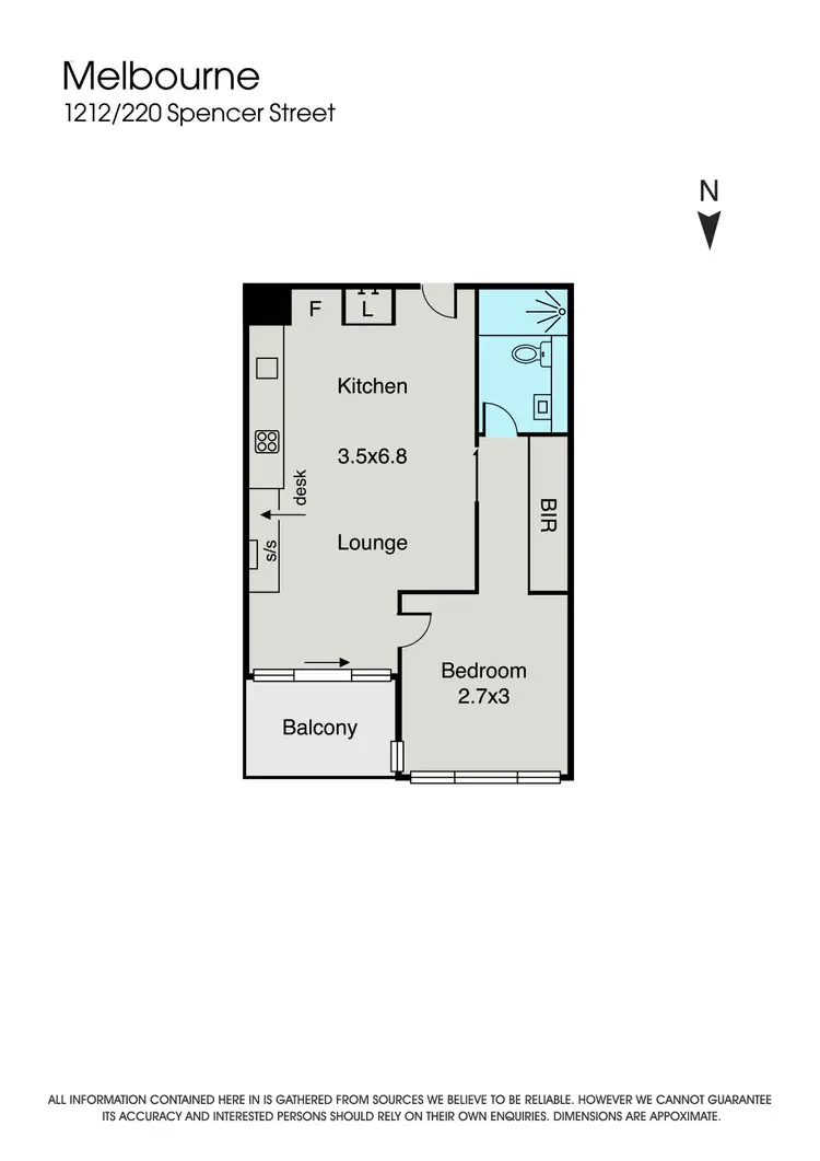 Floorplan of Homely apartment listing, 1212/220 Spencer Street, Melbourne VIC 3000