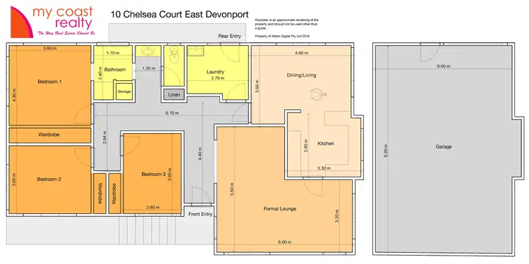 Floorplan of Homely house listing, 10 Chelsea Court, East Devonport TAS 7310