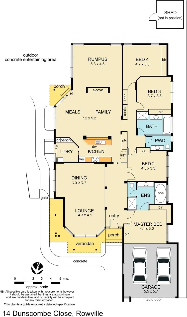 Floorplan of Homely house listing, 14 Dunscombe Close, Rowville VIC 3178