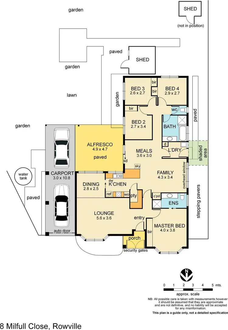 Floorplan of Homely house listing, 8 Milfull Close, Rowville VIC 3178