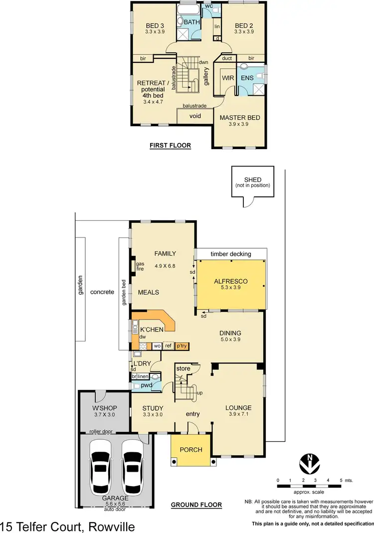 Floorplan of Homely house listing, 15 Telfer Court, Rowville VIC 3178