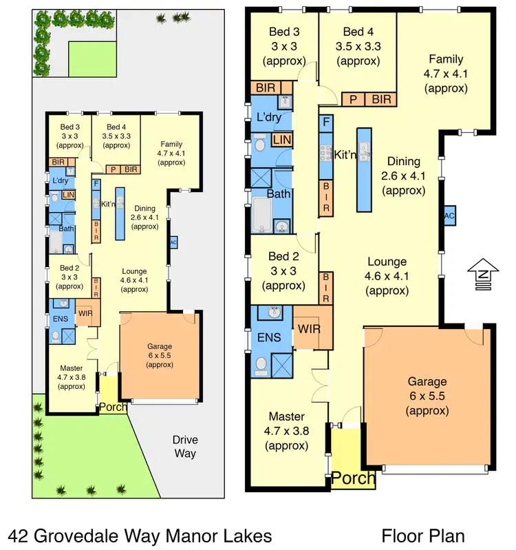 Floorplan of Homely house listing, 42 Grovedale Way, Manor Lakes VIC 3024