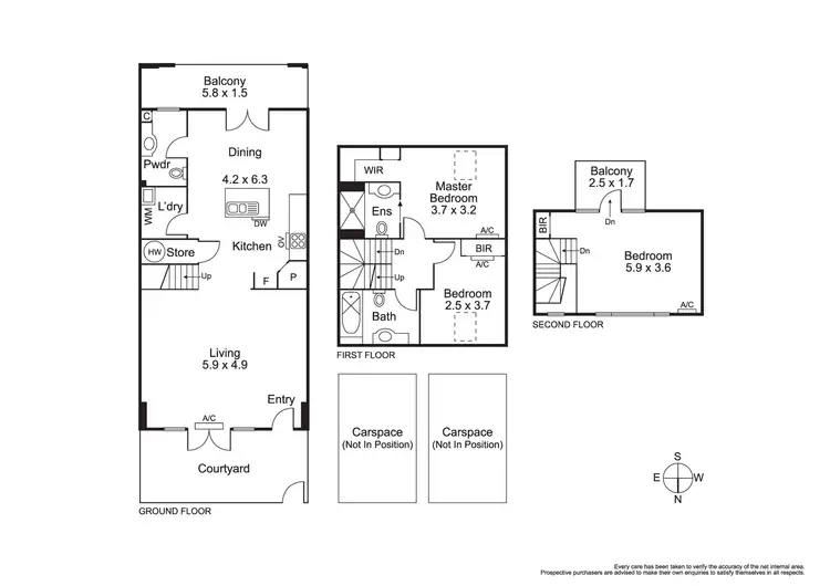 Floorplan of Homely townhouse listing, 9/5 Anderson Street, West Melbourne VIC 3003
