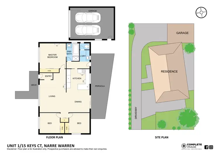 Floorplan of Homely unit listing, 1/15 Keys Court, Narre Warren VIC 3805