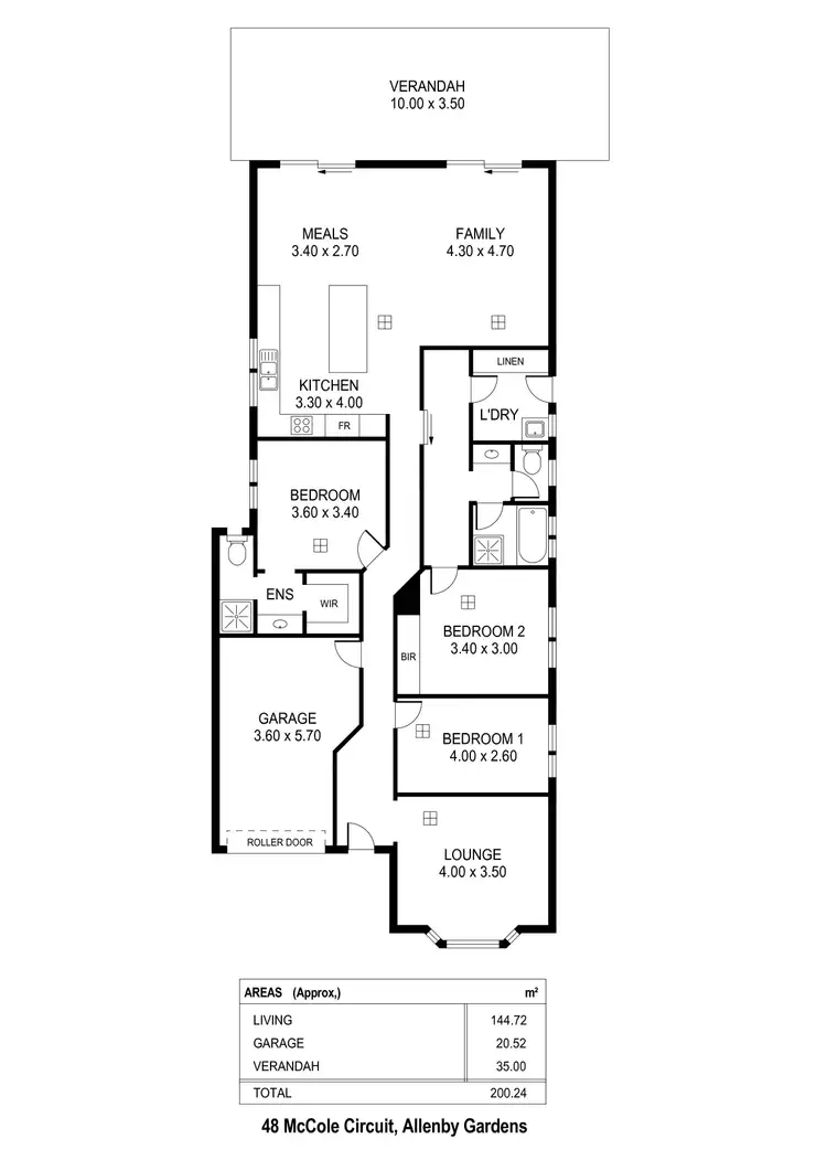 Floorplan of Homely house listing, 48 McCole Circuit, Allenby Gardens SA 5009