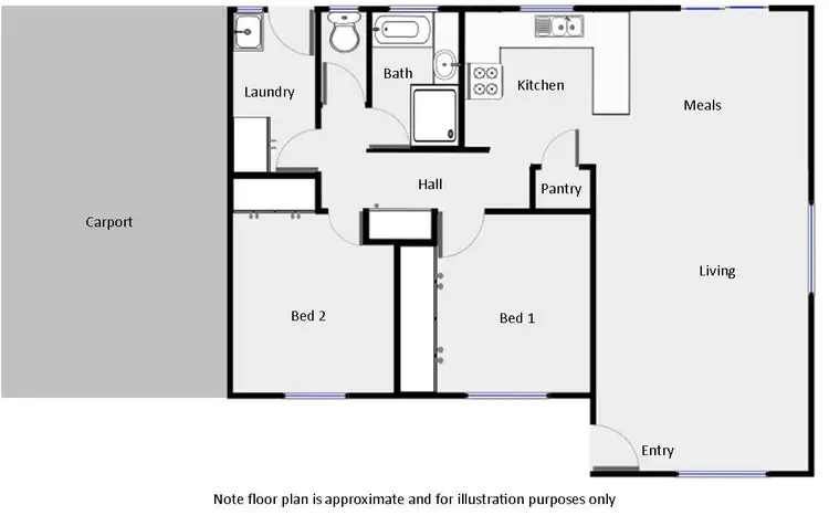 Floorplan of Homely townhouse listing, 2 Kelvin Avenue, Mildura VIC 3500