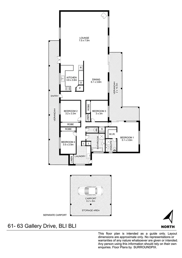Floorplan of Homely house listing, 61-63 Gallery Drive, Bli Bli QLD 4560