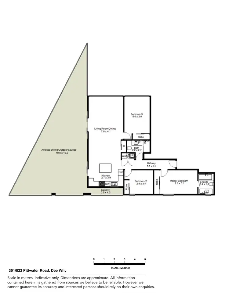 Floorplan of Homely apartment listing, 301/822 Pittwater Road, Dee Why NSW 2099
