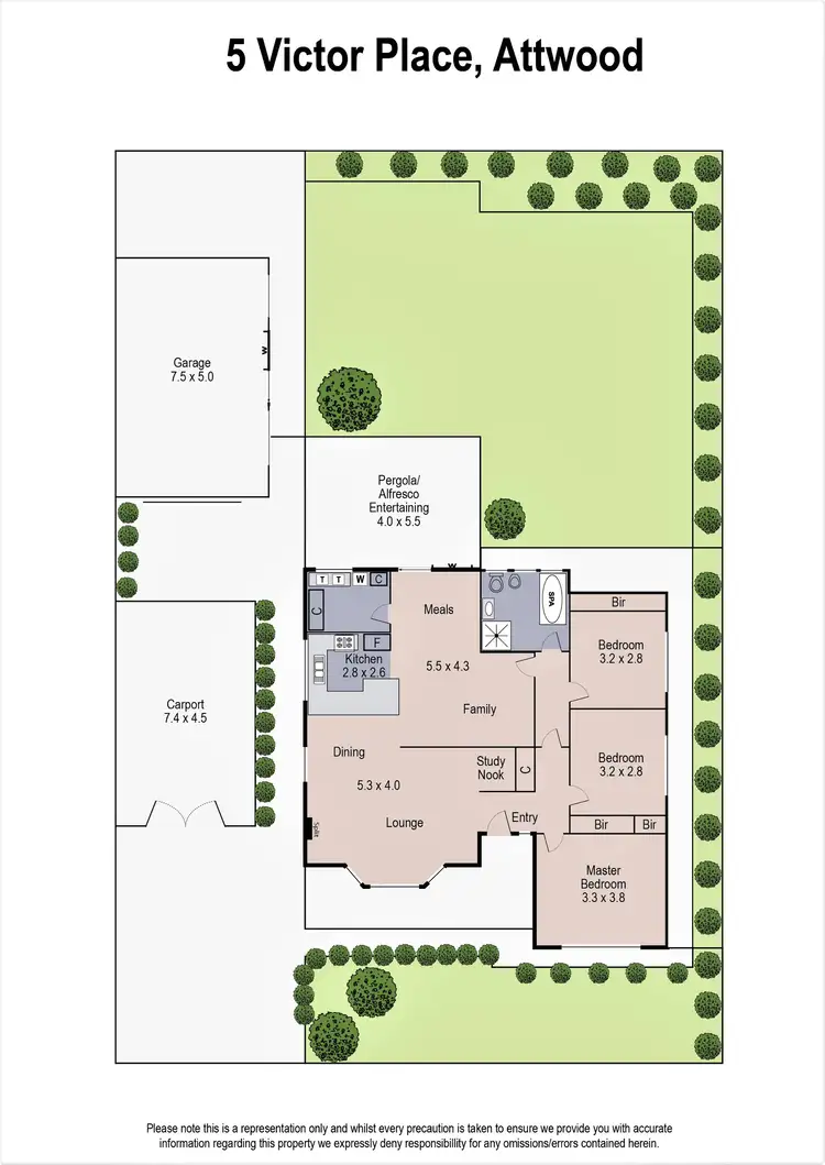 Floorplan of Homely house listing, 5 Victor Place, Attwood VIC 3049