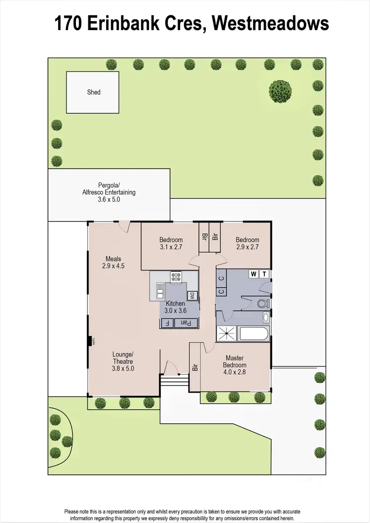 Floorplan of Homely house listing, 170 Erinbank Crescent, Westmeadows VIC 3049