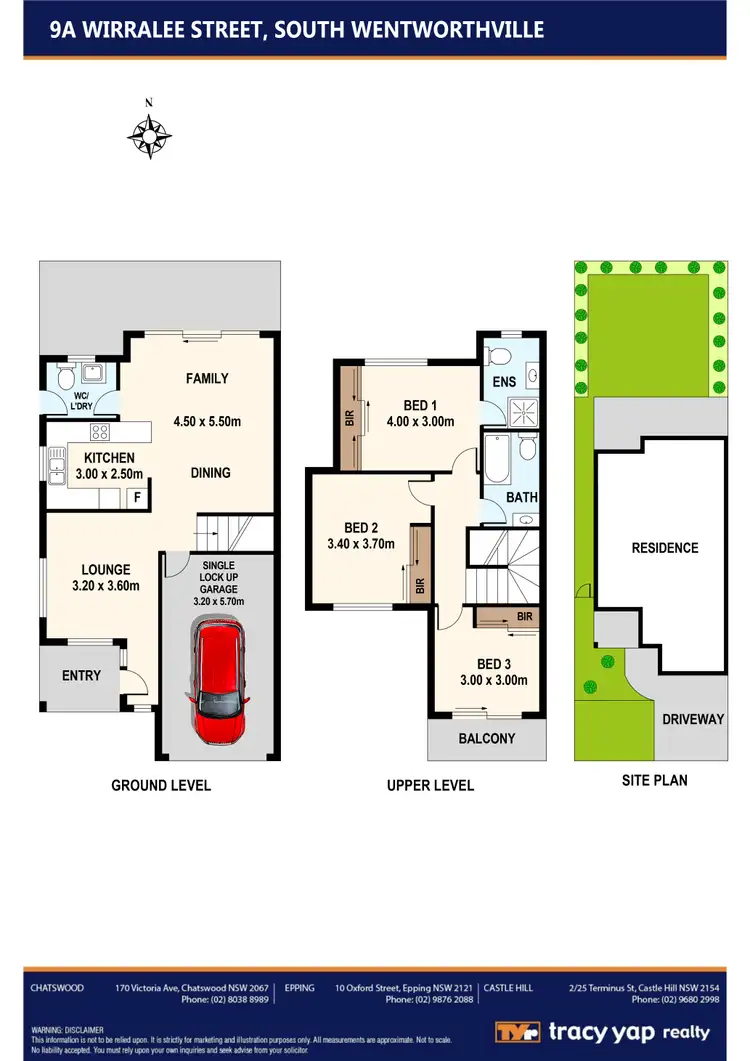 Floorplan of Homely semi-detached listing, 9A Wirralee Street, South Wentworthville NSW 2145