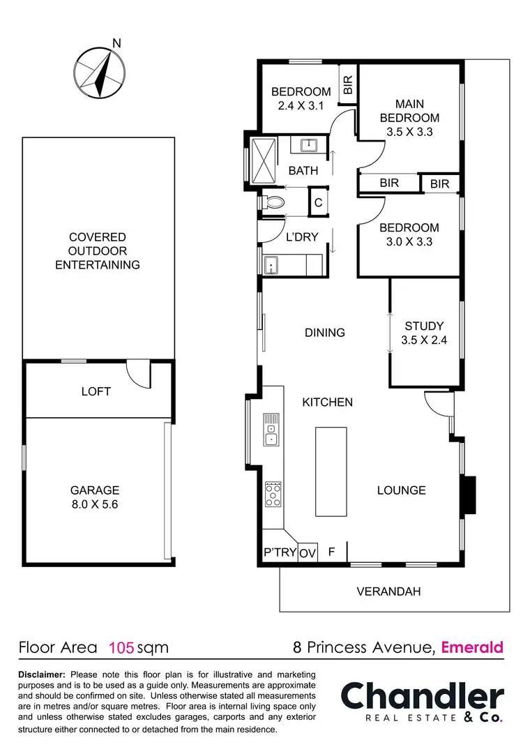 Floorplan of Homely house listing, 8 Princess Avenue, Emerald VIC 3782