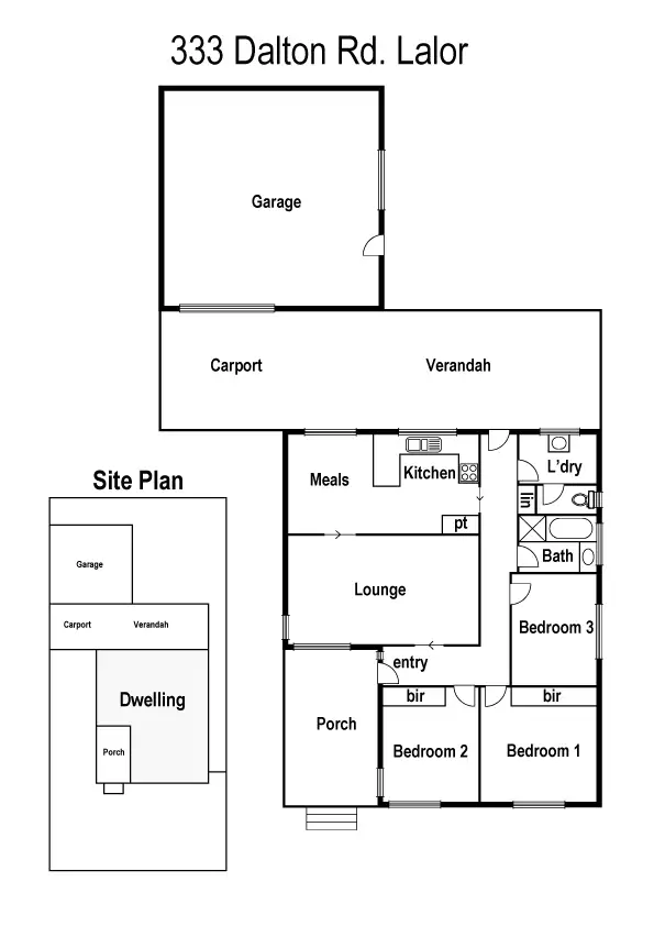Floorplan of Homely house listing, 333 Dalton Road, Lalor VIC 3075