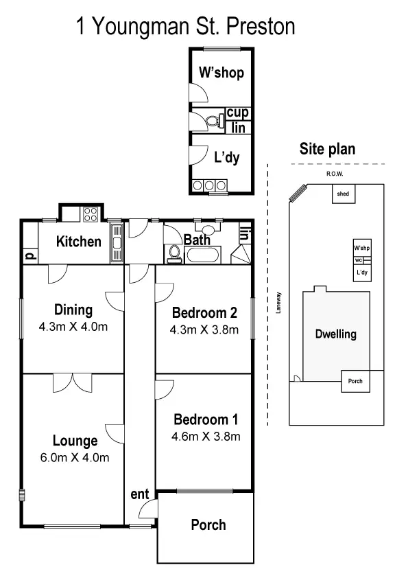 Floorplan of Homely house listing, 1 Youngman Street, Preston VIC 3072