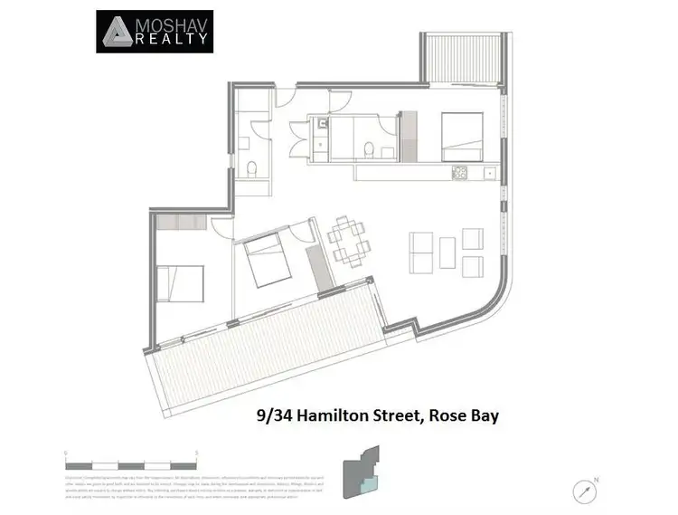 Floorplan of Homely apartment listing, 9/34 Hamilton Street, Rose Bay NSW 2029