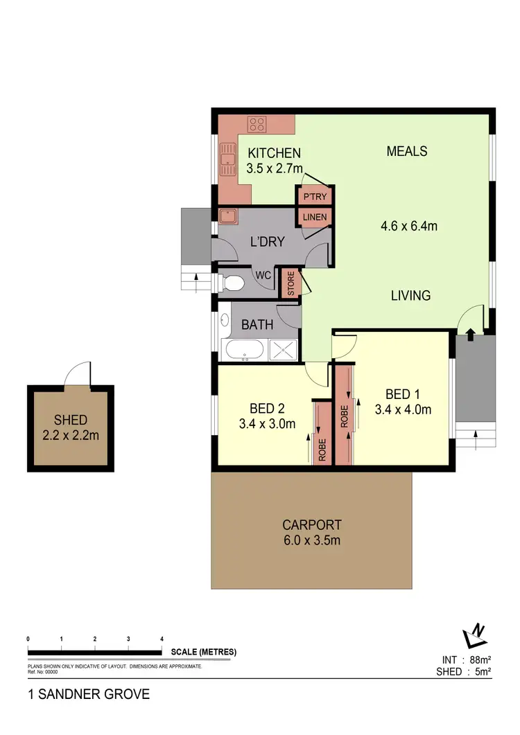 Floorplan of Homely house listing, 1 Sandner Grove, Golden Square VIC 3555