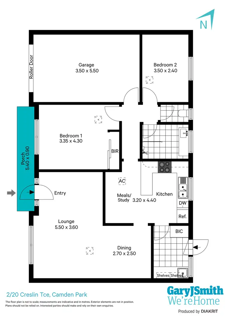 Floorplan of Homely unit listing, 2/20 Creslin Terrace, Camden Park SA 5038