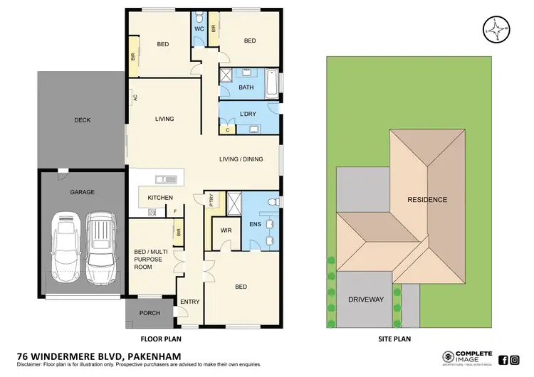 Floorplan of Homely house listing, 76 Windermere Boulevard, Pakenham VIC 3810
