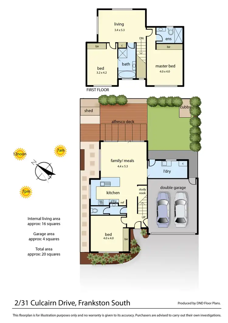 Floorplan of Homely townhouse listing, 2/31 Culcairn Drive, Frankston South VIC 3199