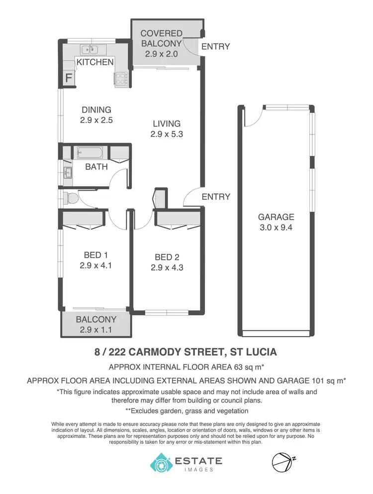 Floorplan of Homely unit listing, 8/222 Carmody Road, St Lucia QLD 4067