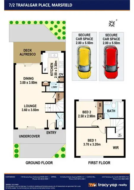 Floorplan of Homely townhouse listing, 7/2 Trafalgar Place, Marsfield NSW 2122