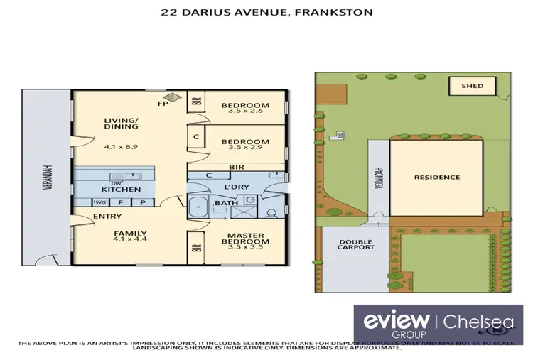 Floorplan of Homely house listing, 22 Darius Avenue, Frankston VIC 3199