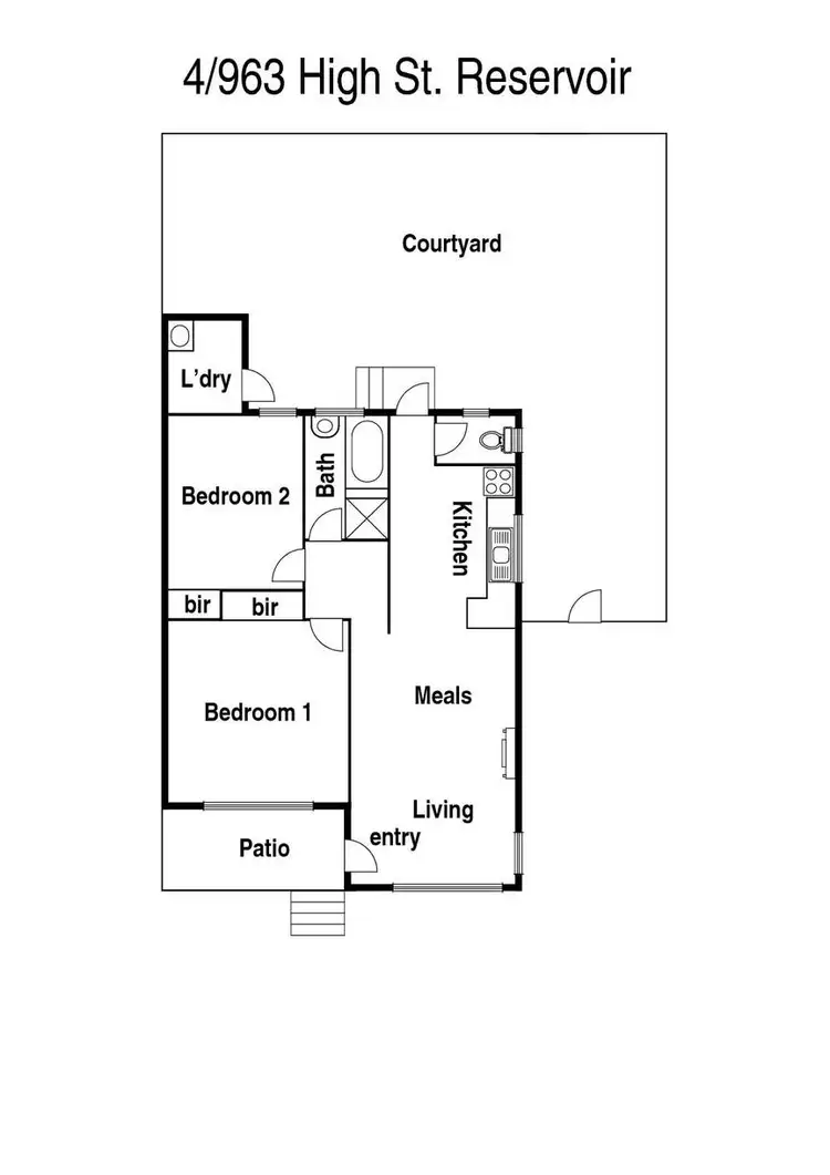 Floorplan of Homely unit listing, 4/963 High Street, Reservoir VIC 3073