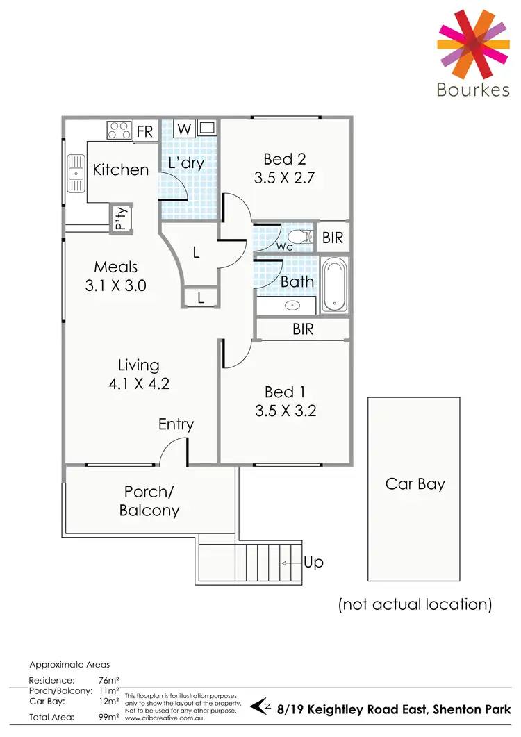Floorplan of Homely unit listing, 8/19 Keightley Road East, Shenton Park WA 6008