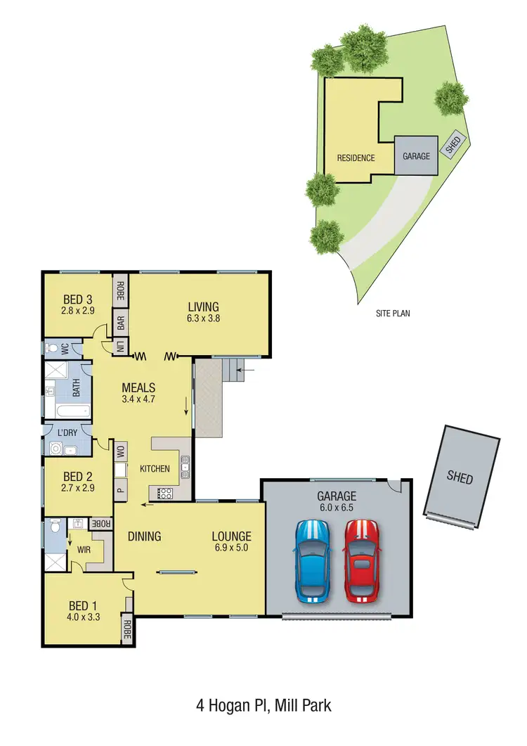 Floorplan of Homely house listing, 4 Hogan Place, Mill Park VIC 3082