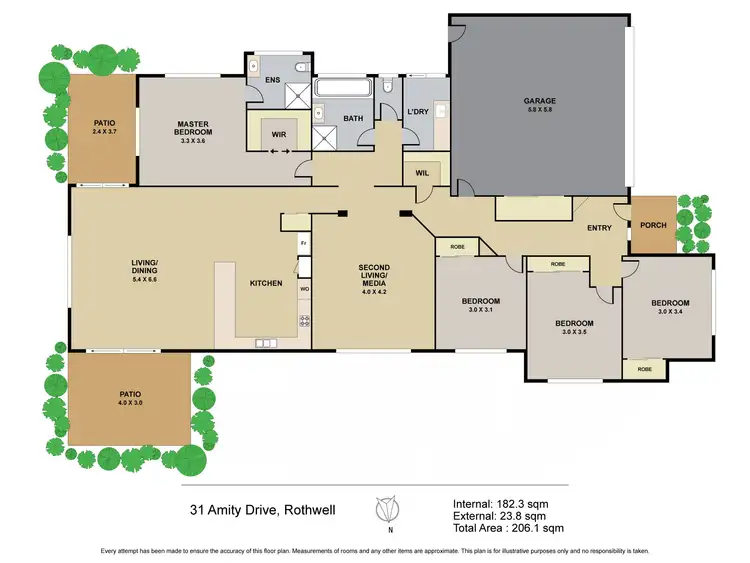 Floorplan of Homely house listing, 31 Amity Drive, Rothwell QLD 4022
