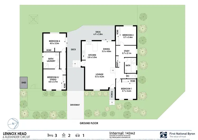 Floorplan of Homely house listing, 6 Alexander Circuit, Lennox Head NSW 2478