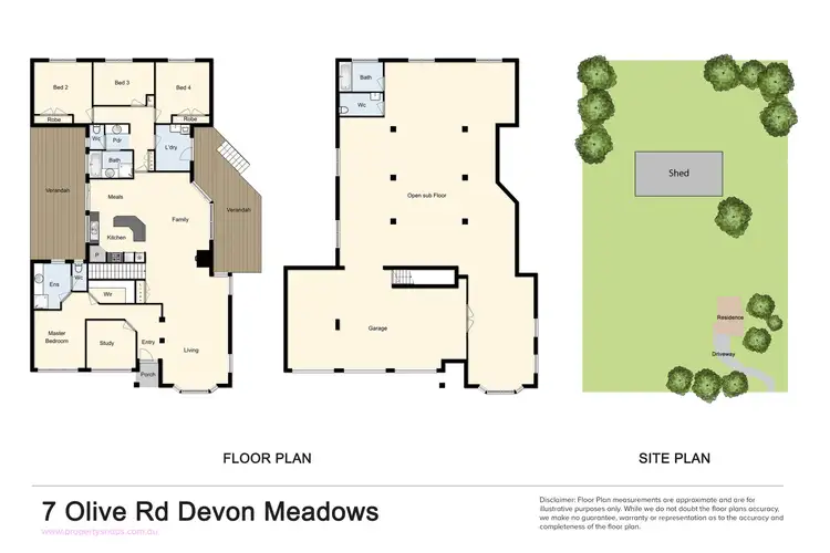 Floorplan of Homely rural property listing, 7 Olive Road, Devon Meadows VIC 3977