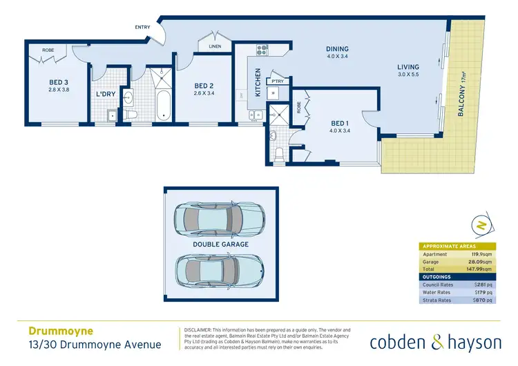 Floorplan of Homely apartment listing, 13/30 Drummoyne Avenue, Drummoyne NSW 2047