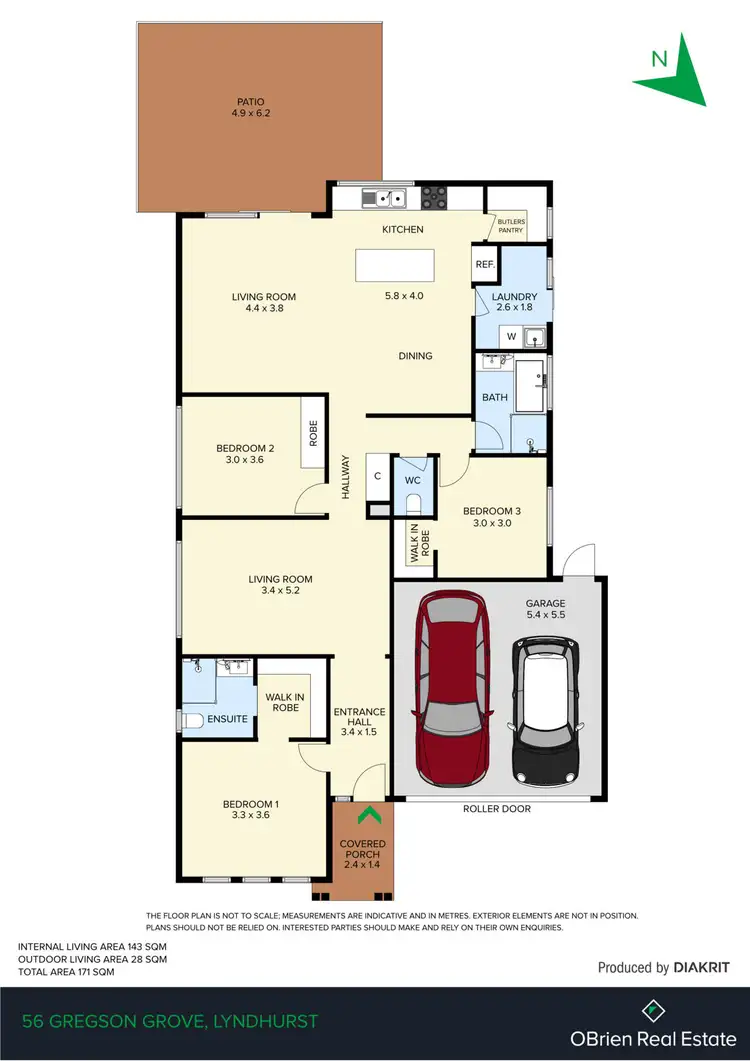 Floorplan of Homely house listing, 56 Gregson Grove, Lyndhurst VIC 3975
