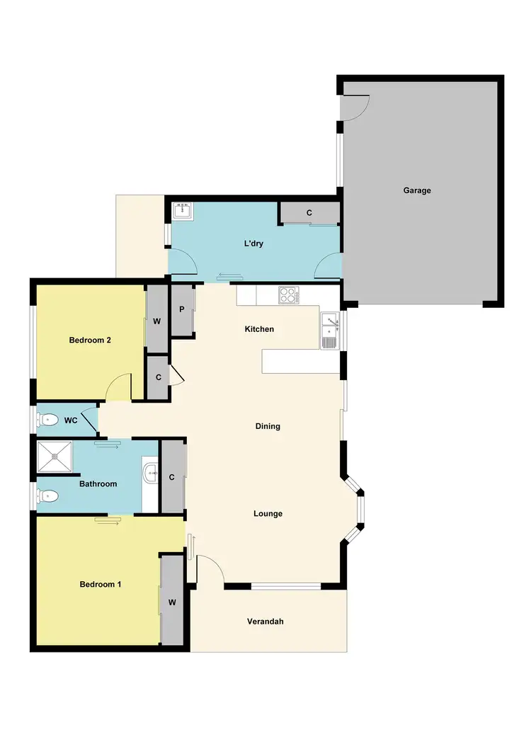 Floorplan of Homely house listing, 37 Harrison Street, Maryborough VIC 3465