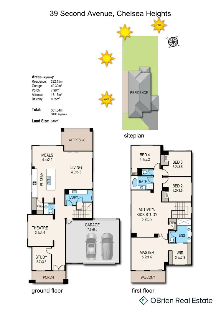 Floorplan of Homely house listing, 39 Second Avenue, Chelsea Heights VIC 3196