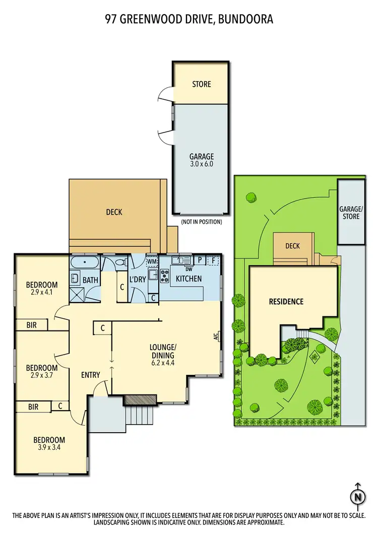 Floorplan of Homely house listing, 97 Greenwood Drive, Bundoora VIC 3083