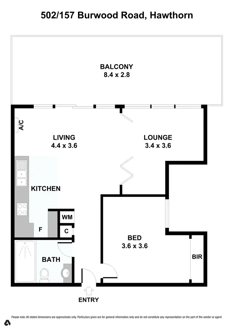 Floorplan of Homely apartment listing, 502/157 Burwood Road, Hawthorn VIC 3122