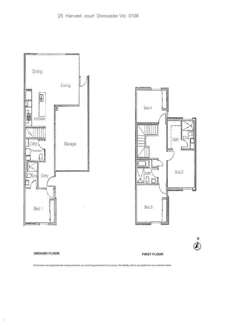 Floorplan of Homely townhouse listing, 25 Harvest Court, Doncaster VIC 3108