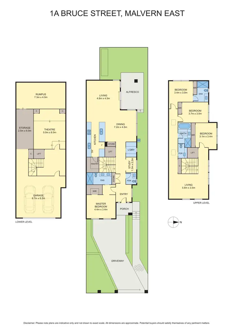 Floorplan of Homely townhouse listing, 1A Bruce Street, Malvern East VIC 3145