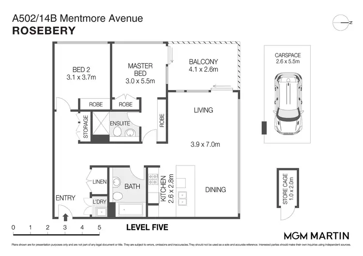 Floorplan of Homely apartment listing, A502/14b Mentmore Avenue, Rosebery NSW 2018