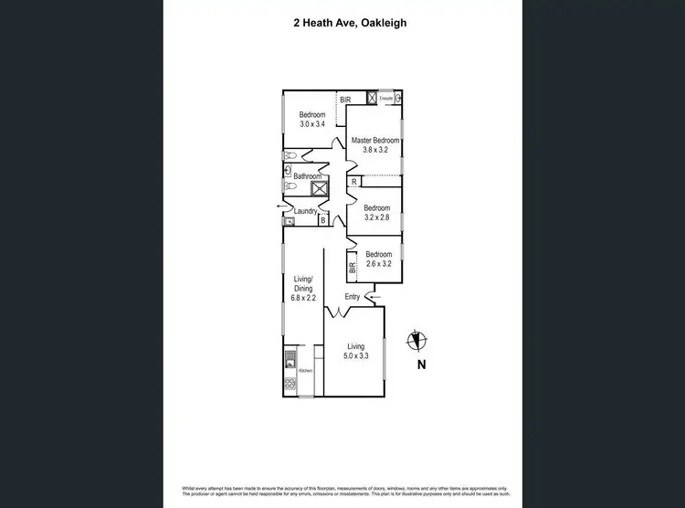 Floorplan of Homely house listing, 2 Heath Avenue, Oakleigh VIC 3166