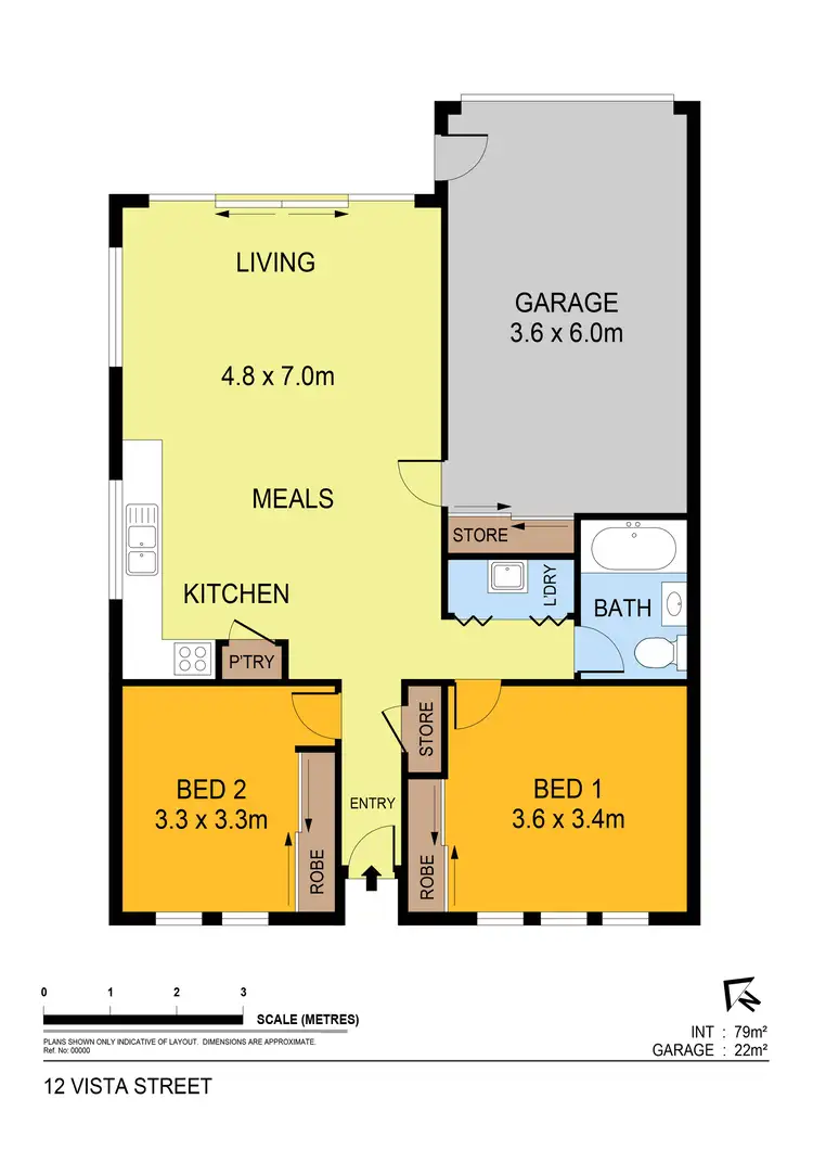 Floorplan of Homely unit listing, 12 Vista Street, Eaglehawk VIC 3556