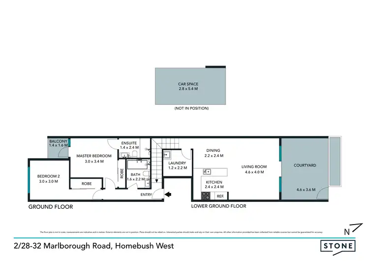 Floorplan of Homely apartment listing, 2/28-32 Marlborough Road, Homebush West NSW 2140