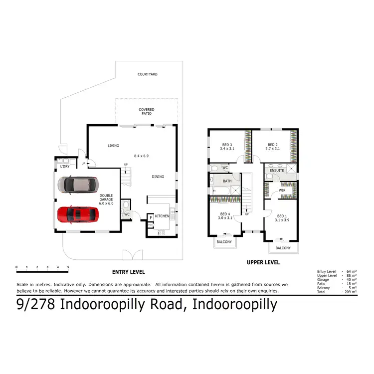 Floorplan of Homely townhouse listing, 9/278 Indooroopilly Road, Indooroopilly QLD 4068