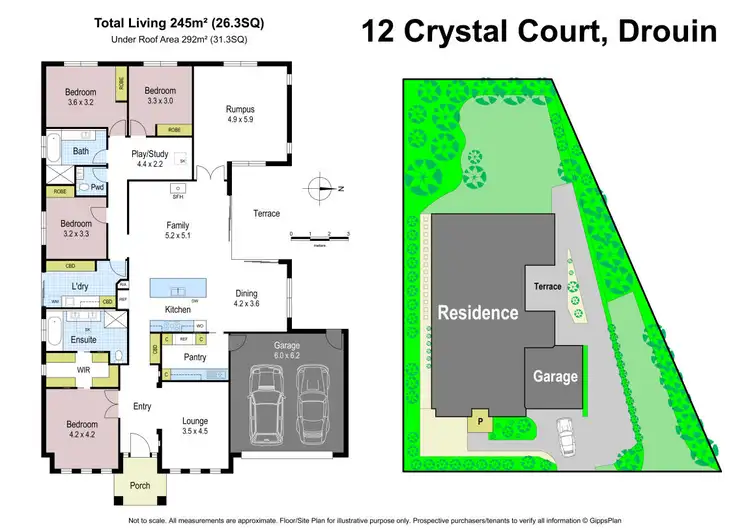 Floorplan of Homely house listing, 12 Crystal Court, Drouin VIC 3818